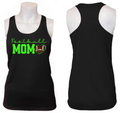 Blk Football Mom Razor Back Adult